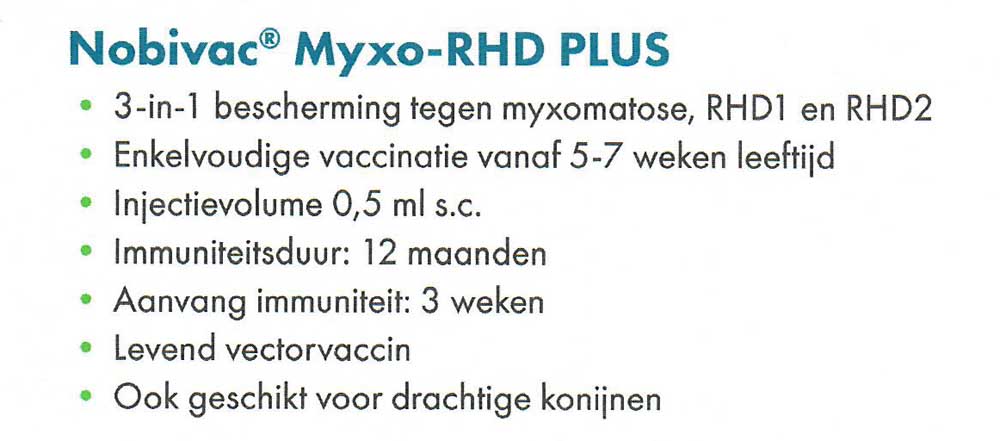 Overzicht van de kenmerken van het 3-in1 vaccin